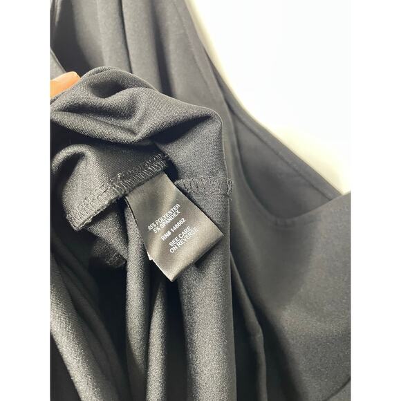 NEW Torrid Crepe One Shoulder Wrap Skirt Romper Black Size 24 - Picture 8 of 8